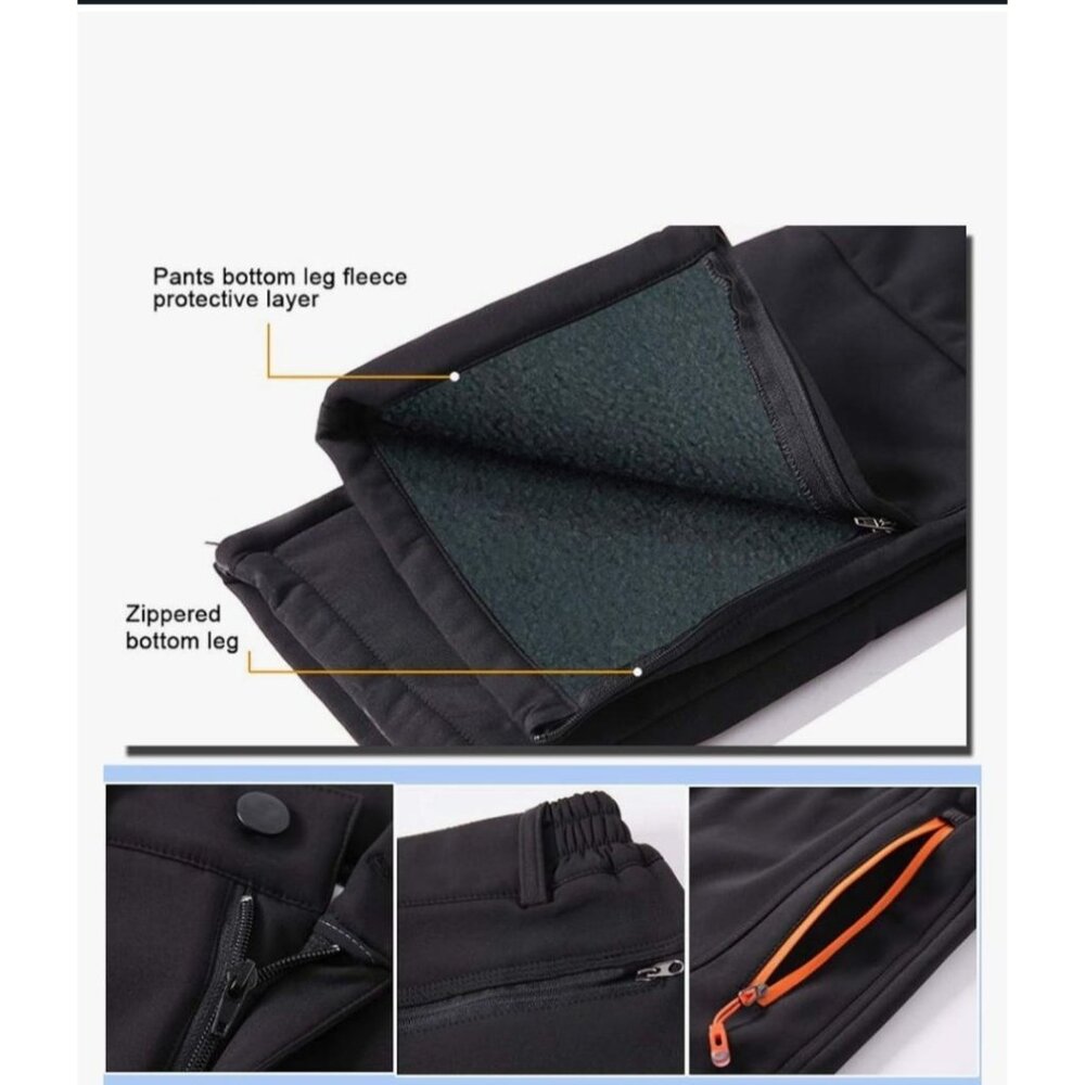 Men's Black and Gray Outdoor Pants - Picture 3 of 13